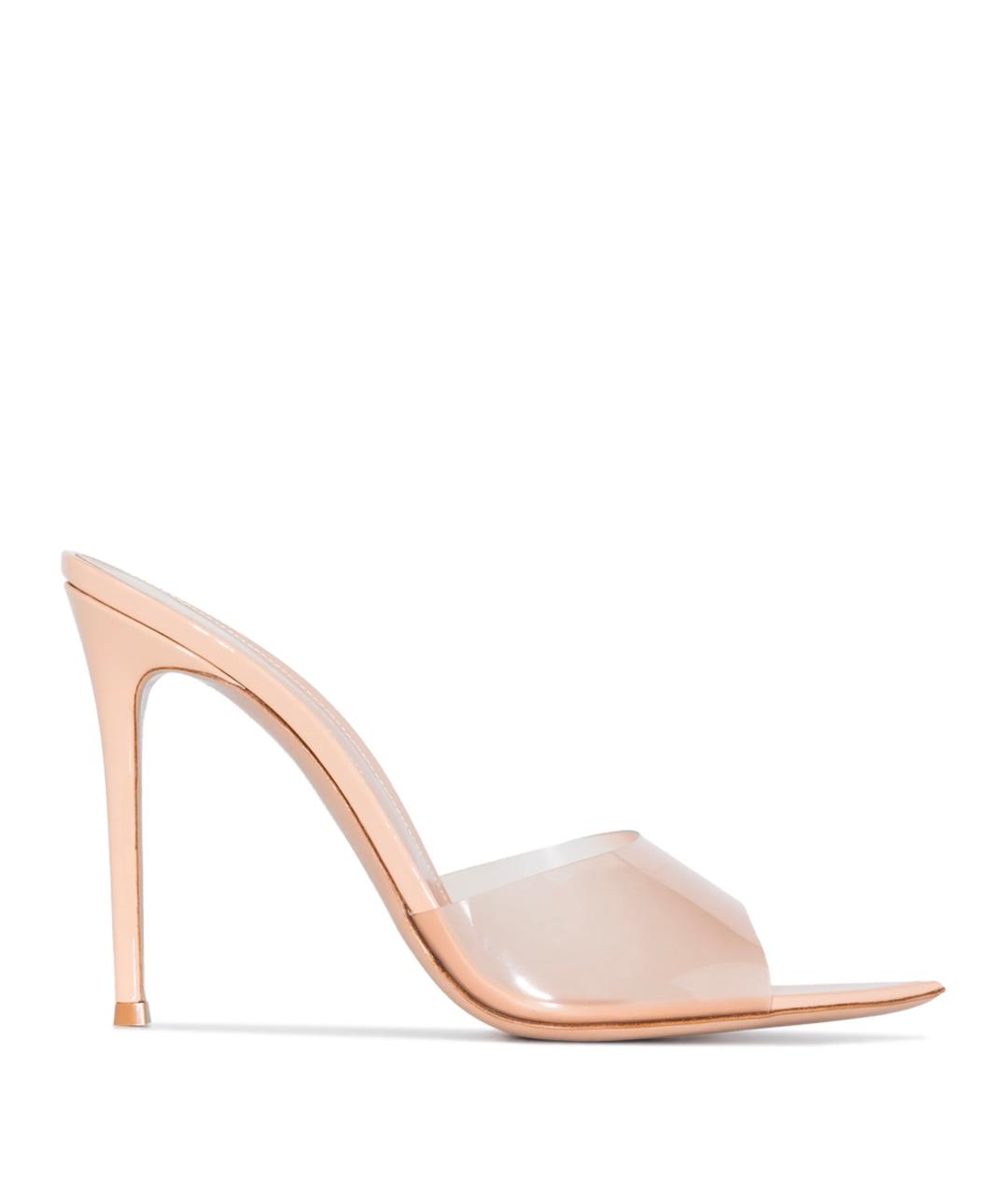 GIANVITO ROSSI Бежевые кожаные мюли, фото 1