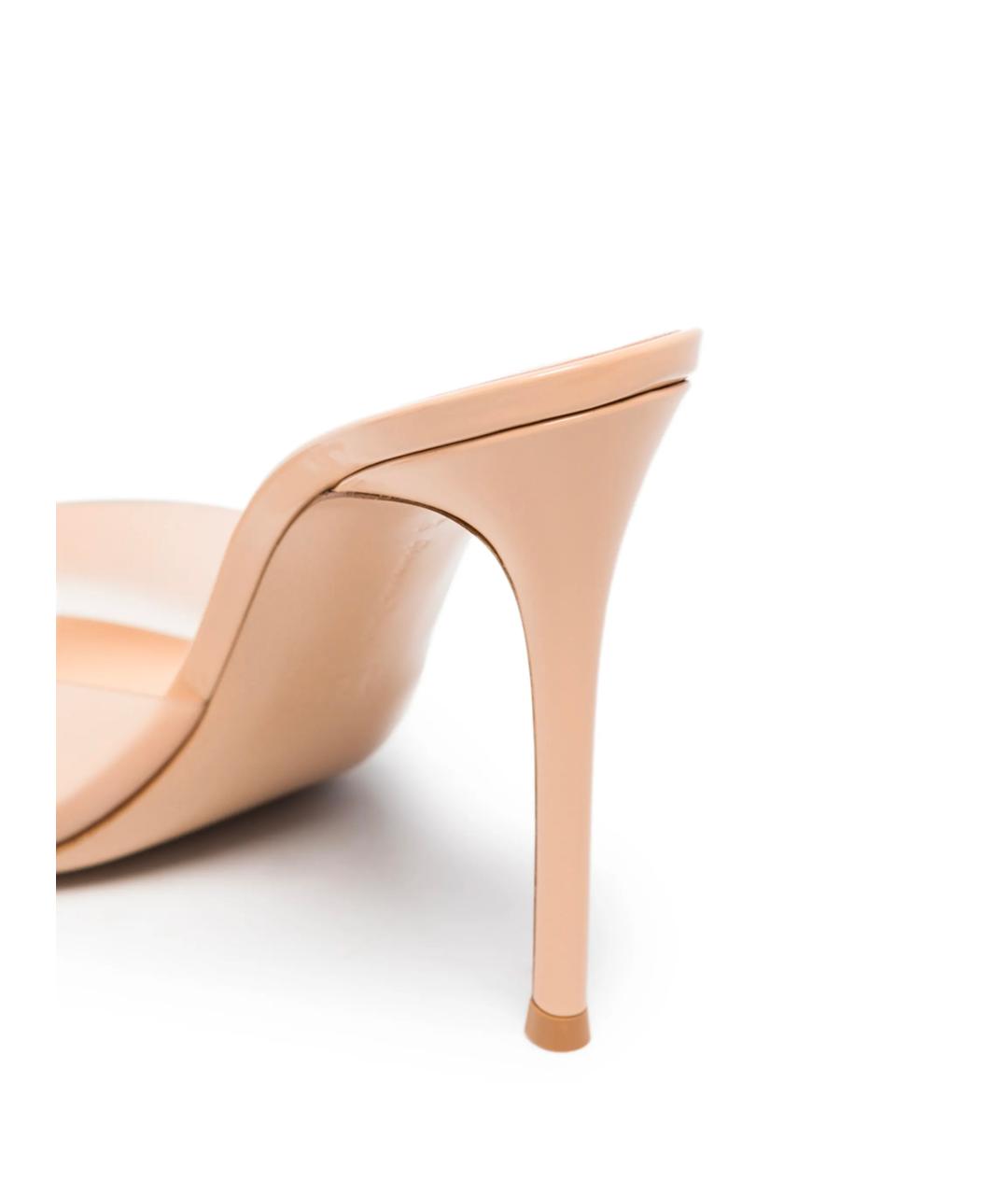 GIANVITO ROSSI Бежевые кожаные мюли, фото 4
