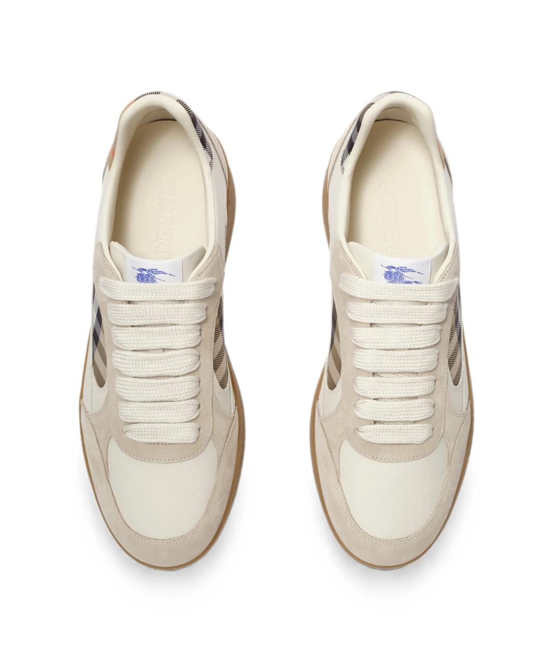BURBERRY Бежевые замшевые кеды, фото 4