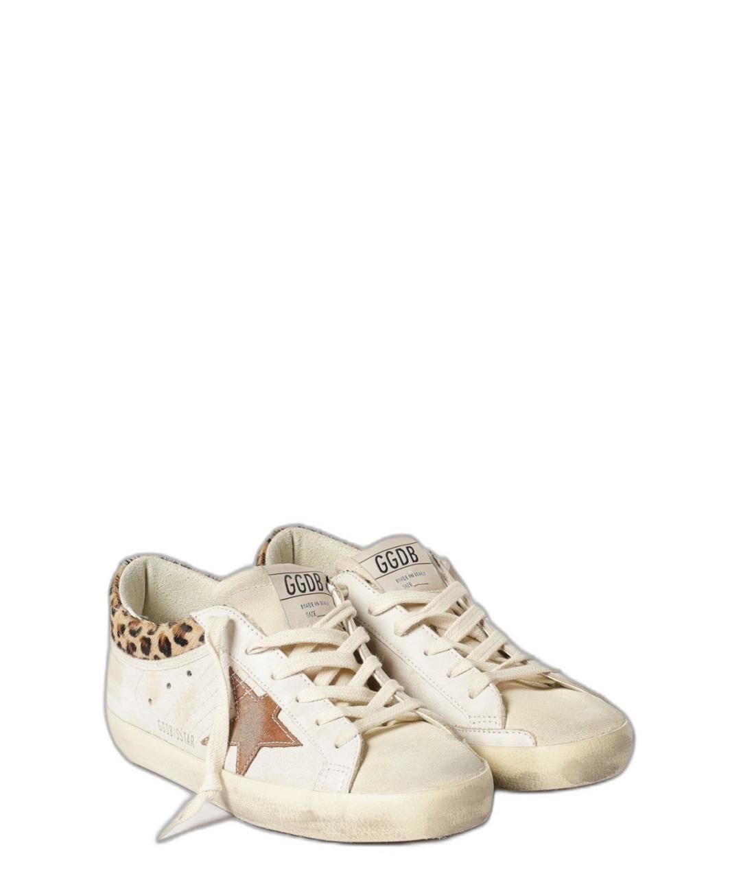 GOLDEN GOOSE Белые кожаные кеды, фото 2