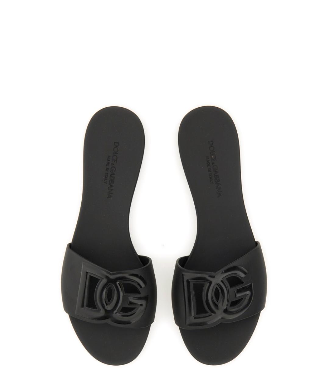 DOLCE&GABBANA Черные синтетические сандалии, фото 3