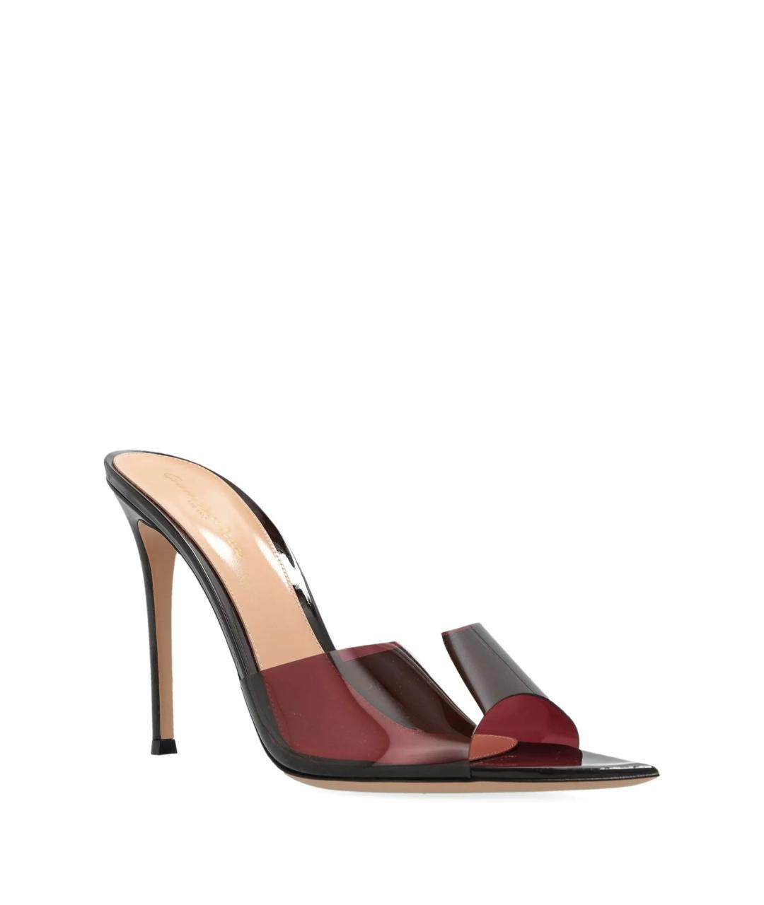 GIANVITO ROSSI Красные кожаные мюли, фото 2