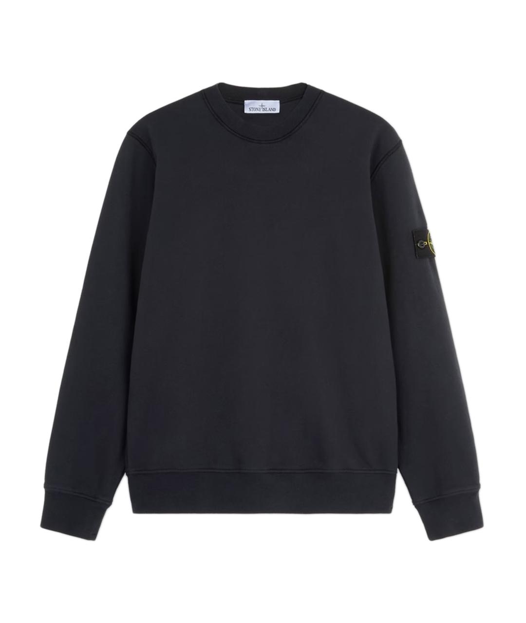 STONE ISLAND Темно-синий хлопковый джемпер / свитер, фото 1