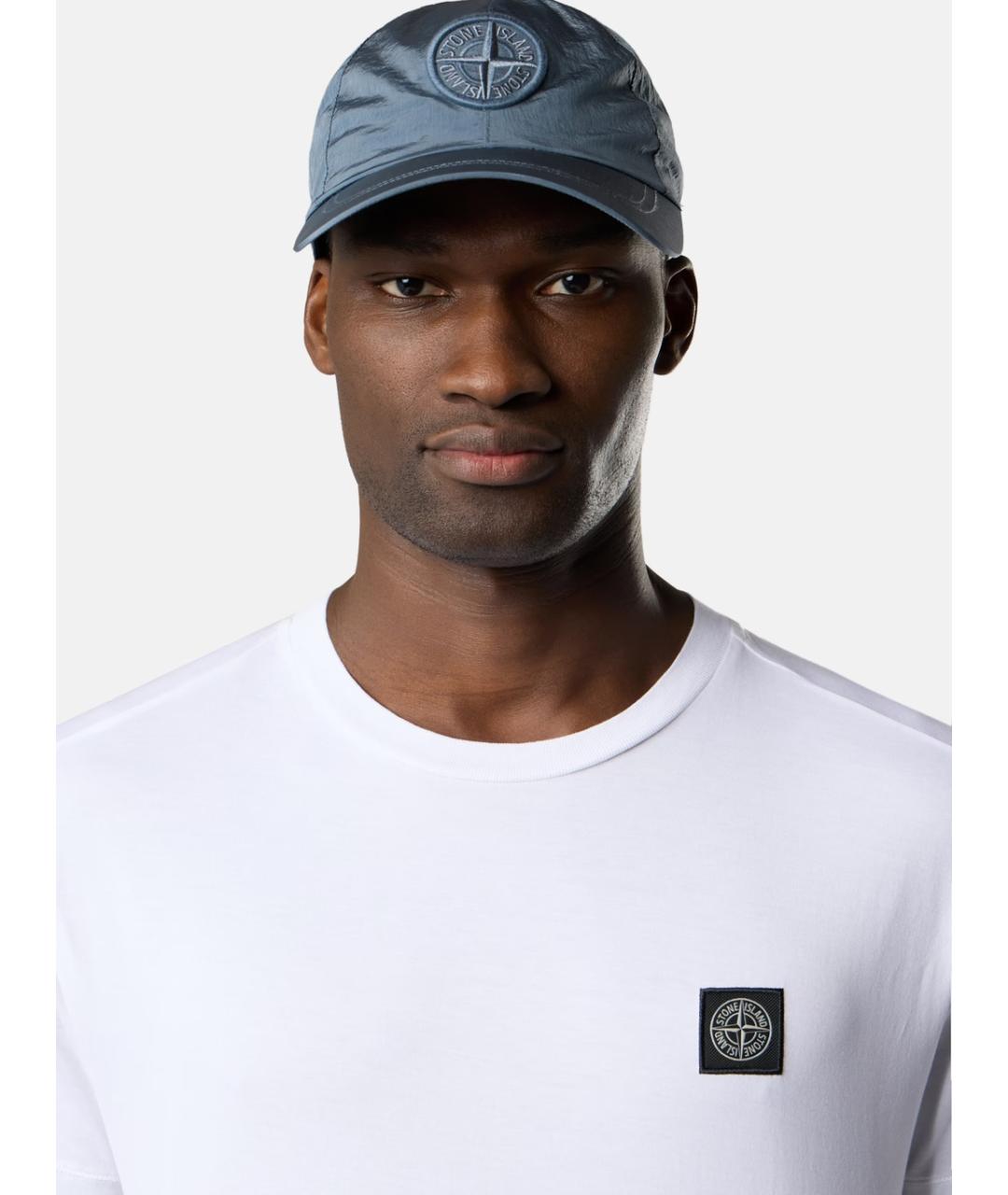STONE ISLAND Белая хлопковая футболка, фото 4