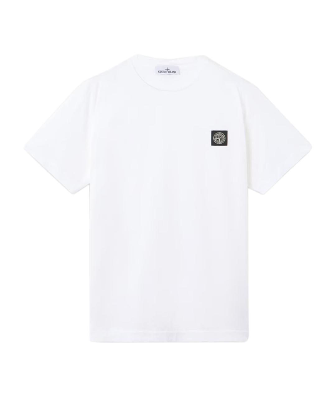 STONE ISLAND Белая хлопковая футболка, фото 1