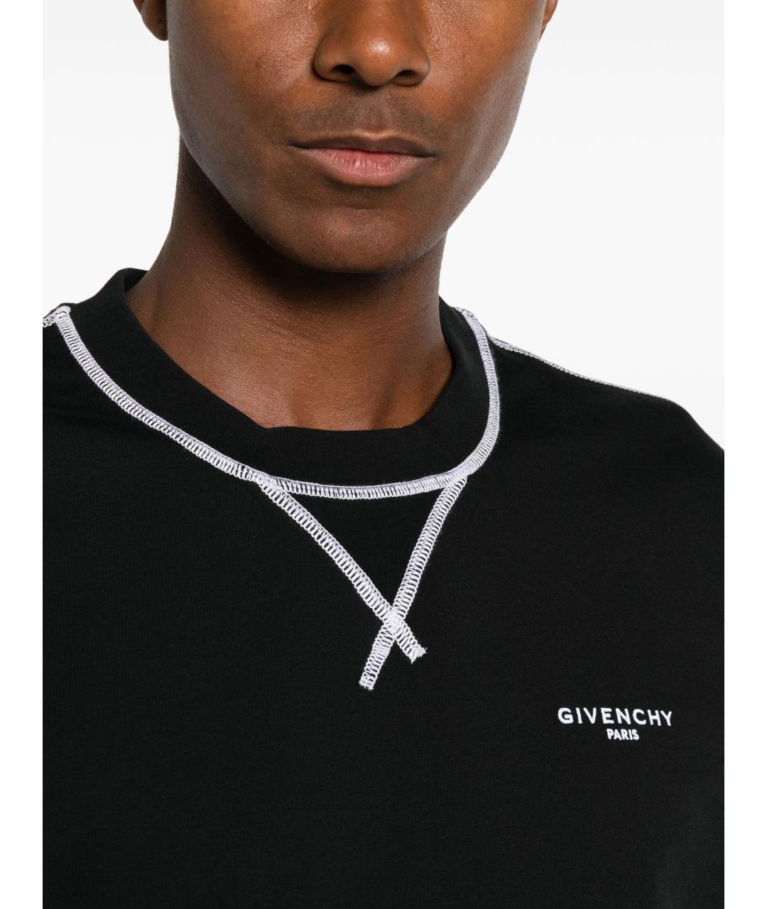 GIVENCHY Черная хлопковая футболка, фото 4
