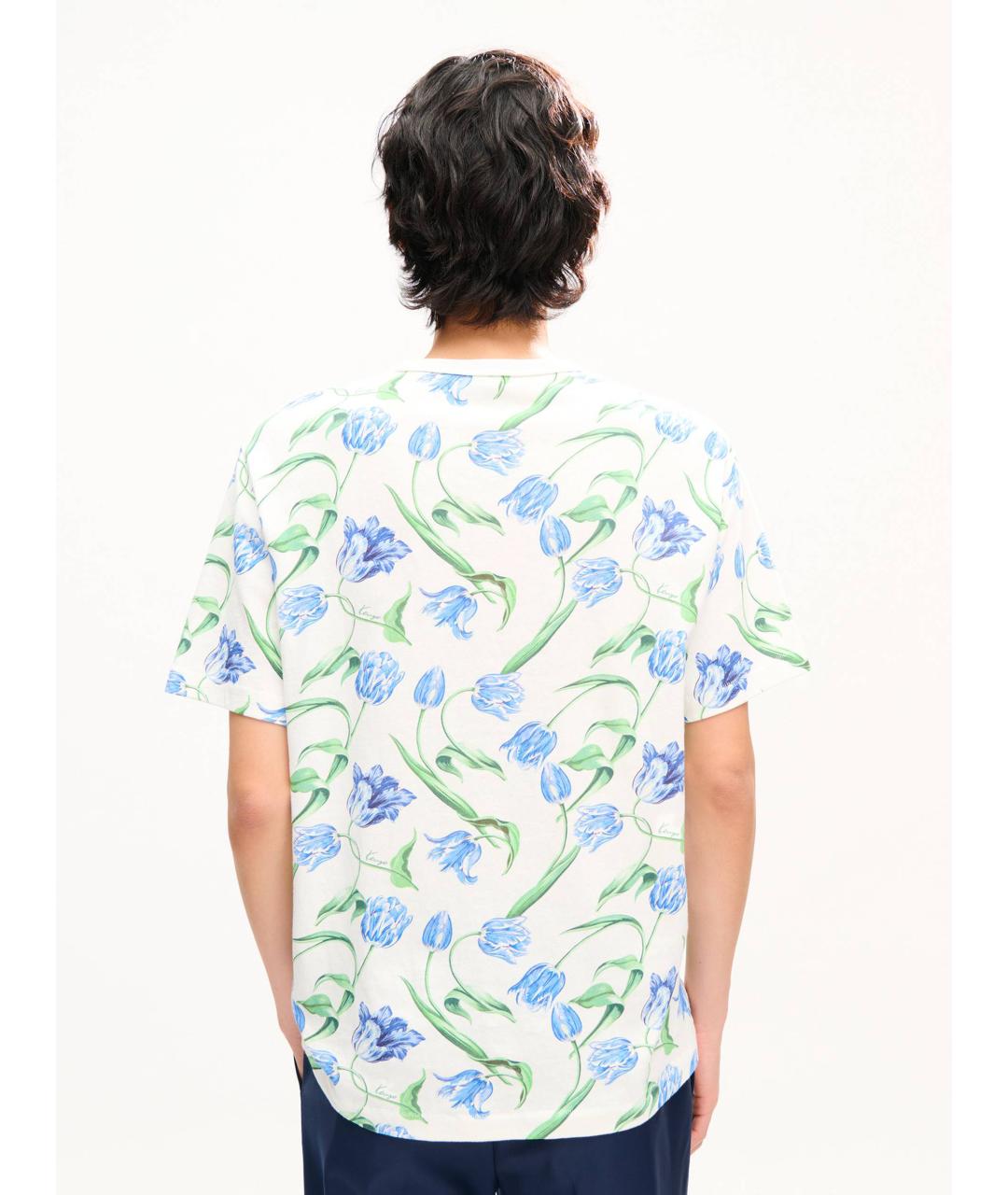 KENZO Белая хлопковая футболка, фото 3