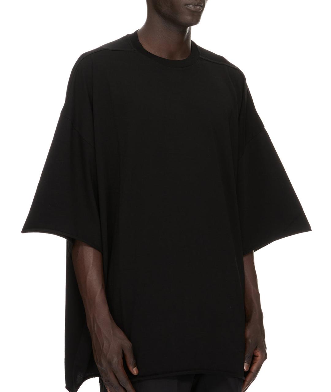 RICK OWENS Черная хлопковая футболка, фото 4