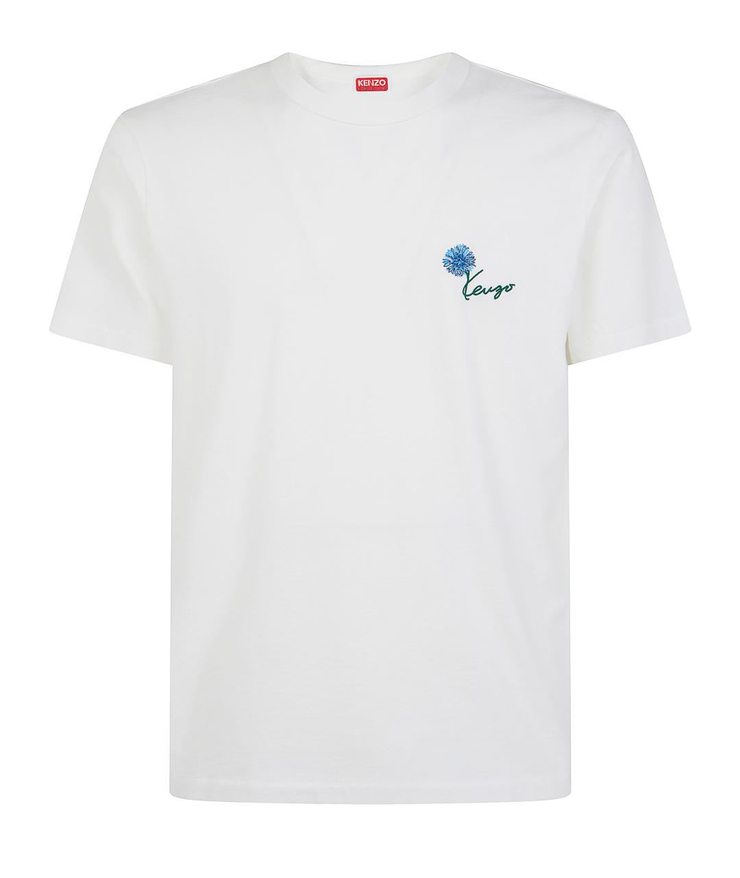KENZO Белая хлопковая футболка, фото 1