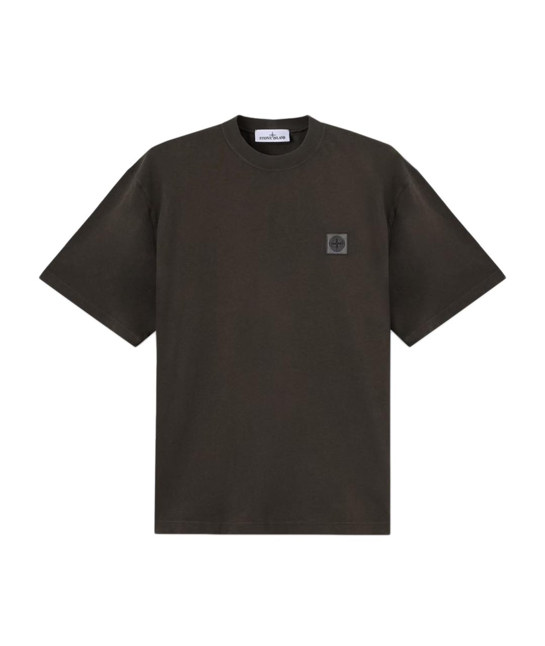 STONE ISLAND Зеленая хлопковая футболка, фото 1