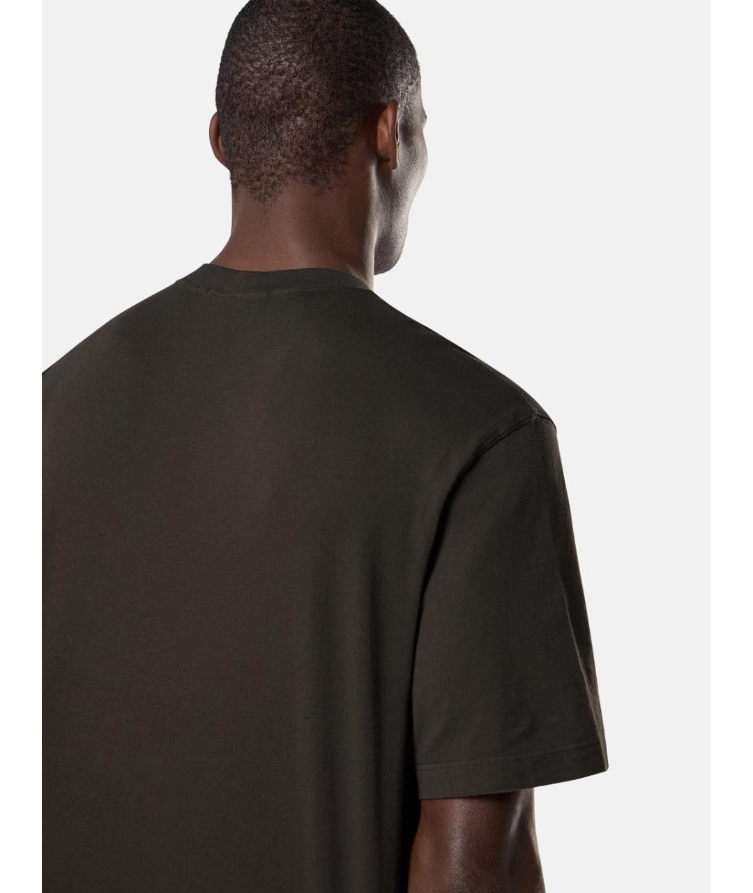 STONE ISLAND Зеленая хлопковая футболка, фото 4