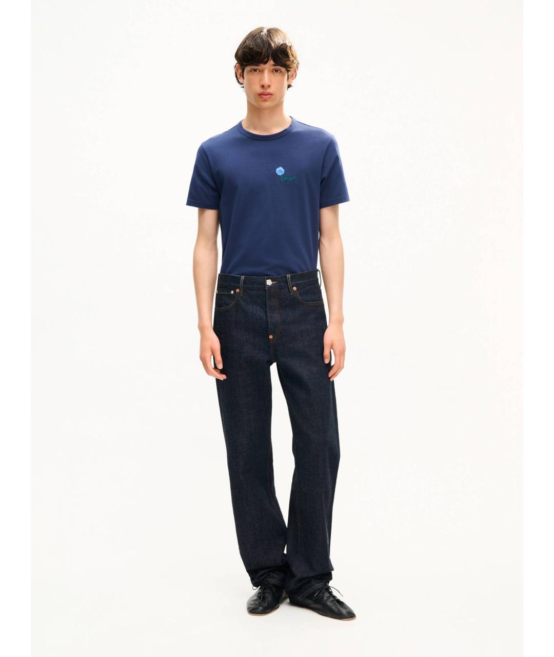 KENZO Синяя хлопковая футболка, фото 4
