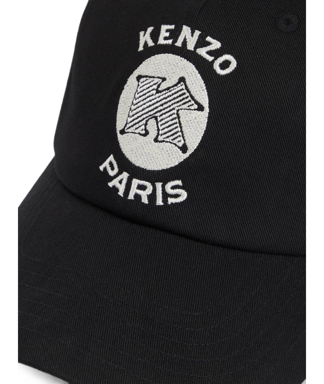 KENZO Черная хлопковая кепка/бейсболка, фото 5