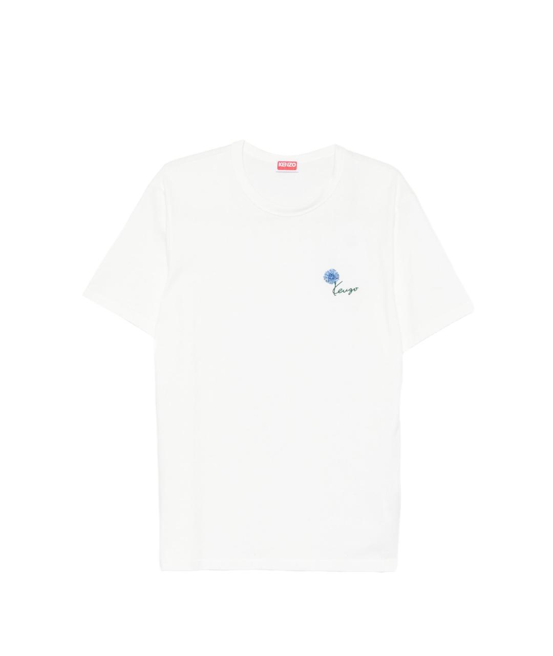 KENZO Белая хлопковая футболка, фото 6
