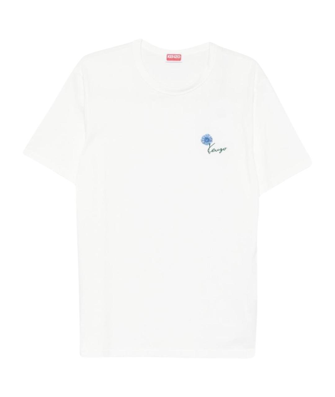 KENZO Белая хлопковая футболка, фото 1
