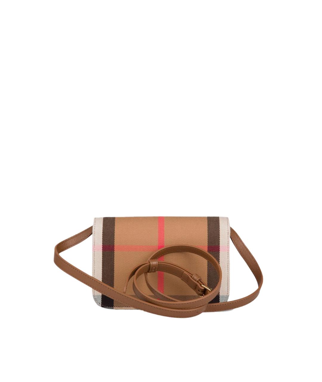 BURBERRY Коричневая кожаная сумка через плечо, фото 3