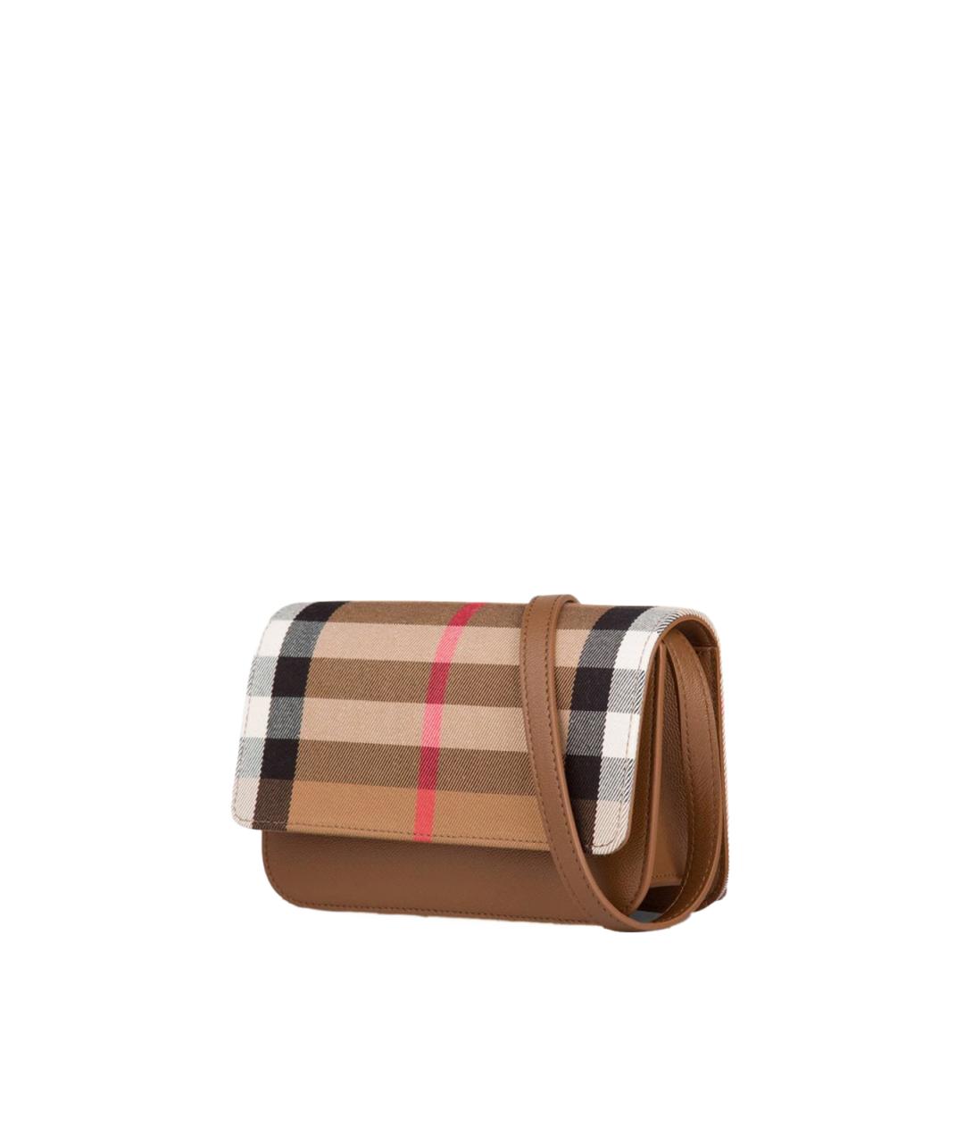 BURBERRY Коричневая кожаная сумка через плечо, фото 2