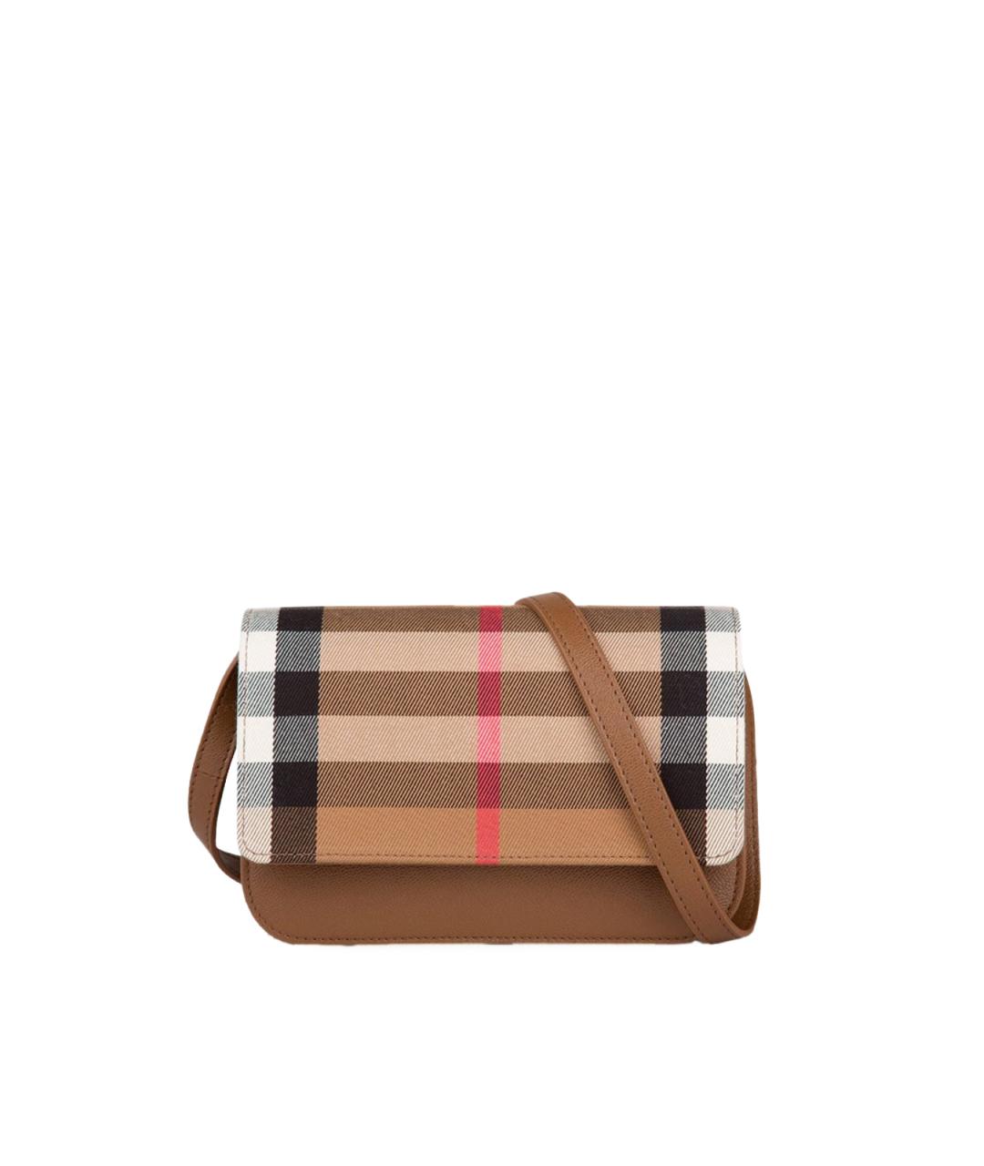 BURBERRY Коричневая кожаная сумка через плечо, фото 1