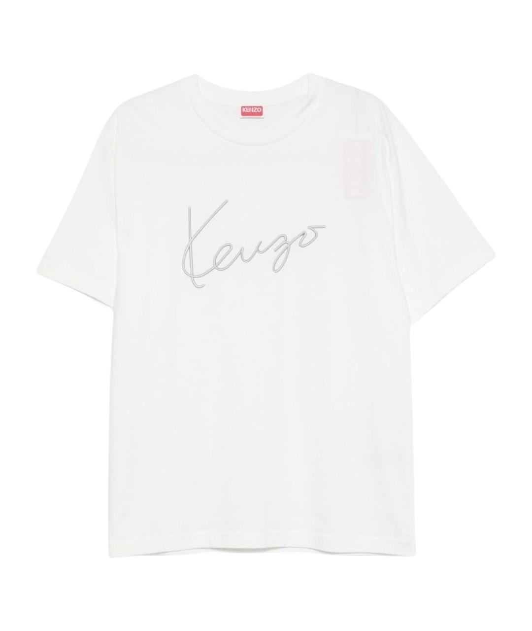 KENZO Белая хлопковая футболка, фото 1