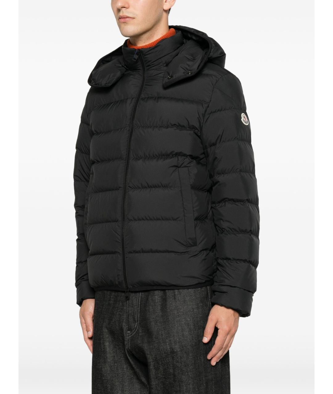MONCLER Черный полиэстеровый пуховик, фото 2