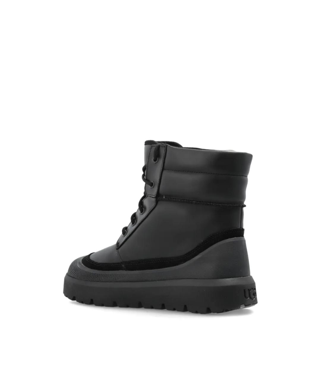 UGG Черные кожаные высокие ботинки, фото 5