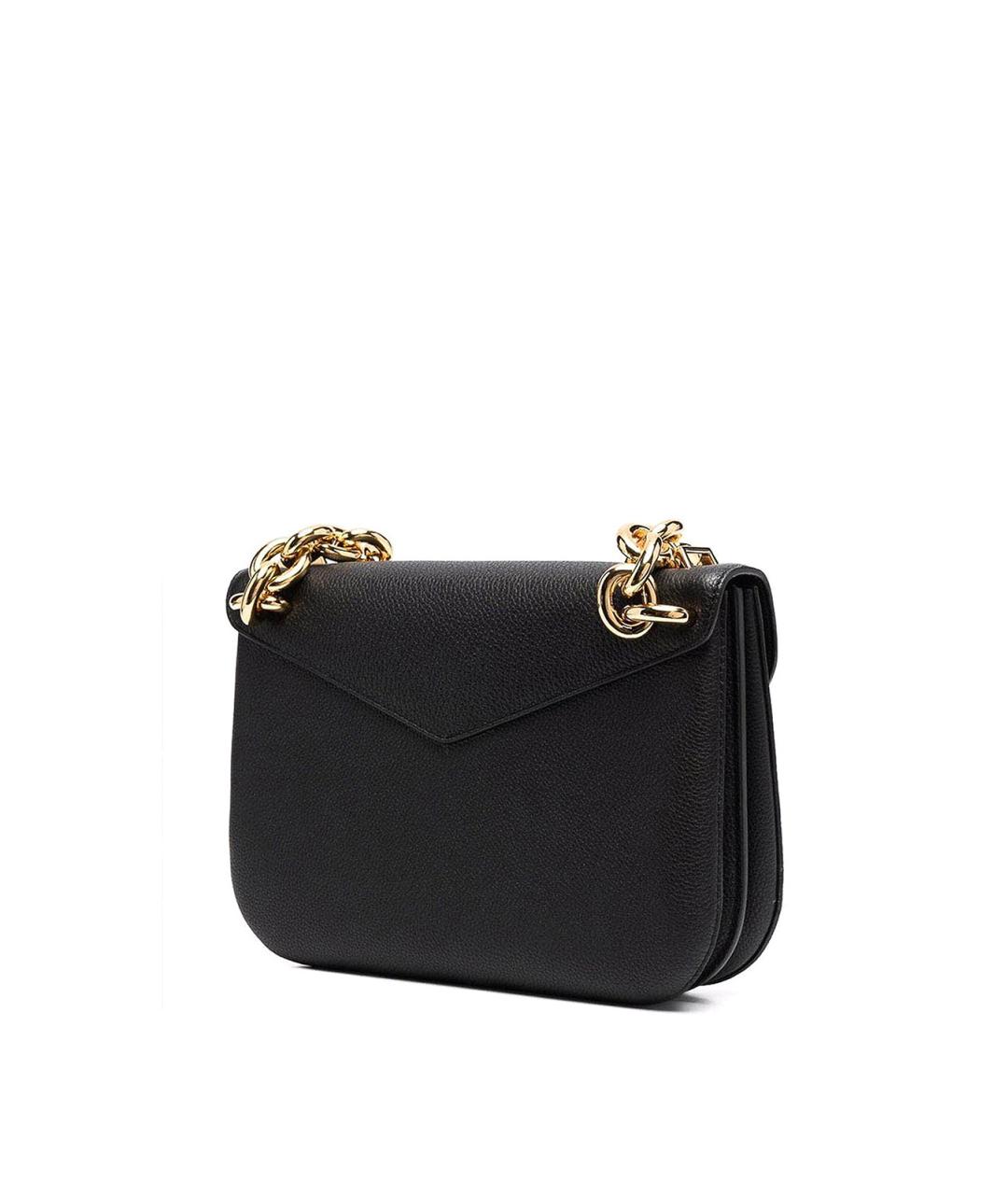 BOTTEGA VENETA Черная кожаная сумка через плечо, фото 2