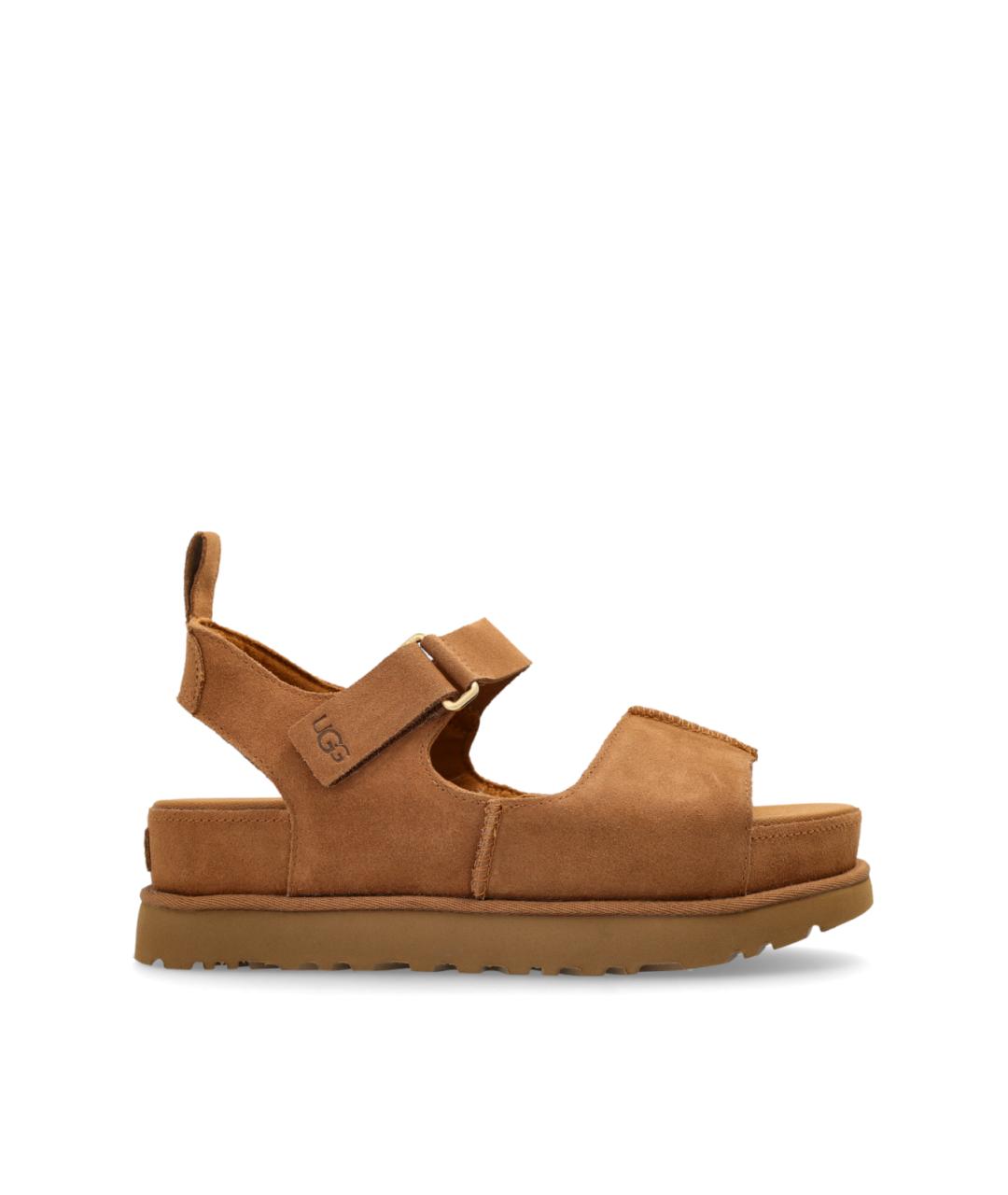 UGG Коричневые замшевые сандалии, фото 1