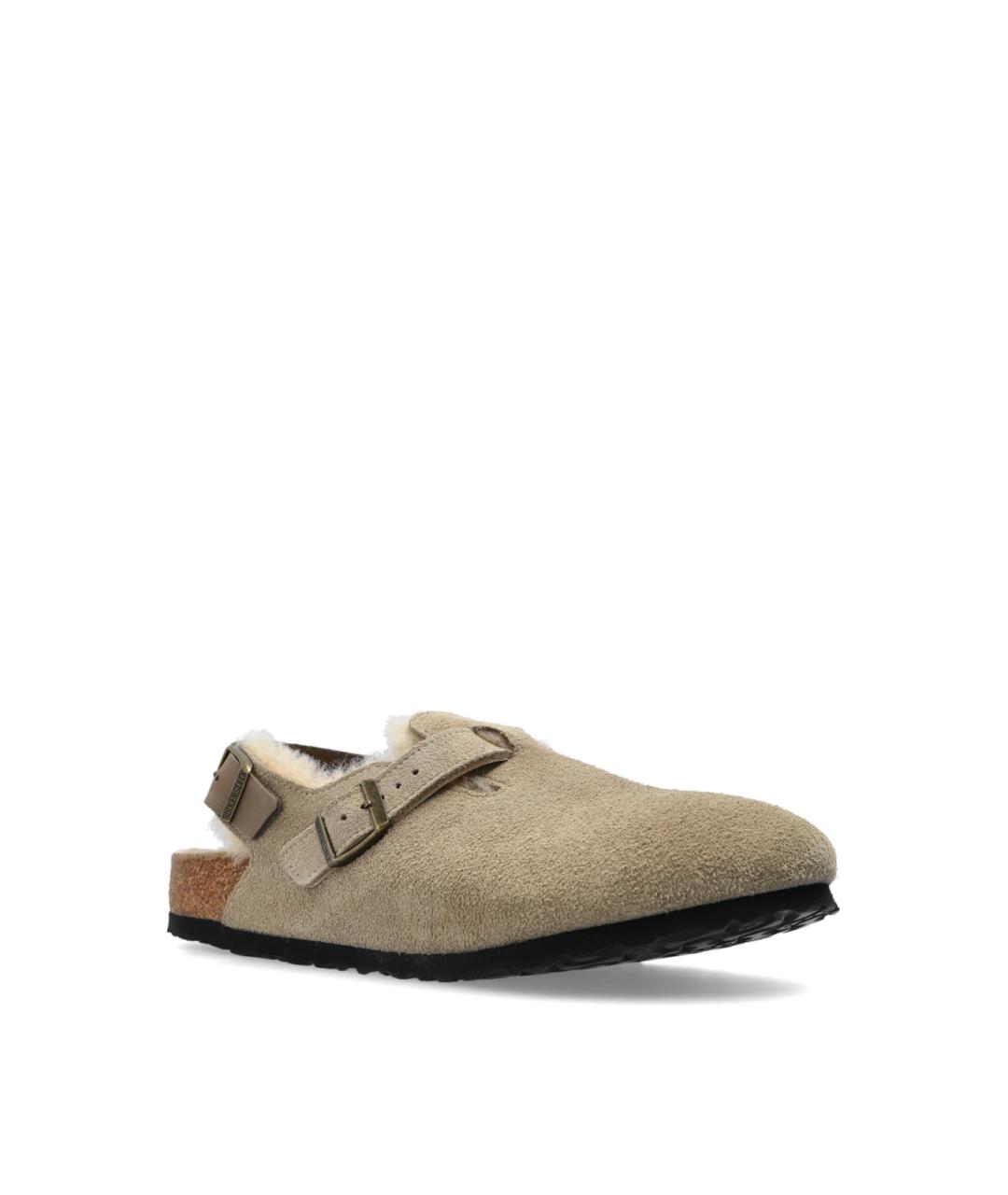 BIRKENSTOCK Бежевые замшевые сандалии, фото 2