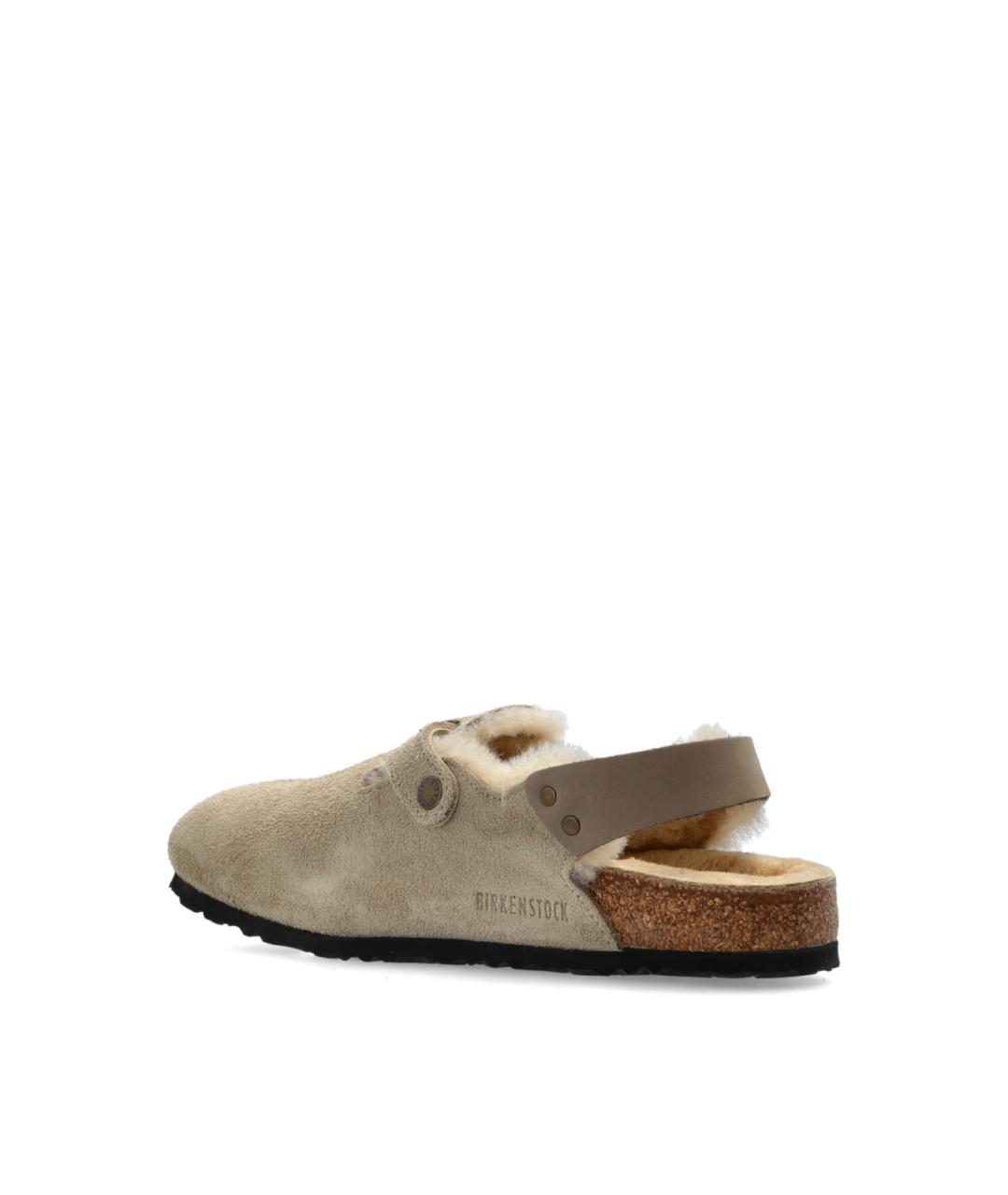 BIRKENSTOCK Бежевые замшевые сандалии, фото 3