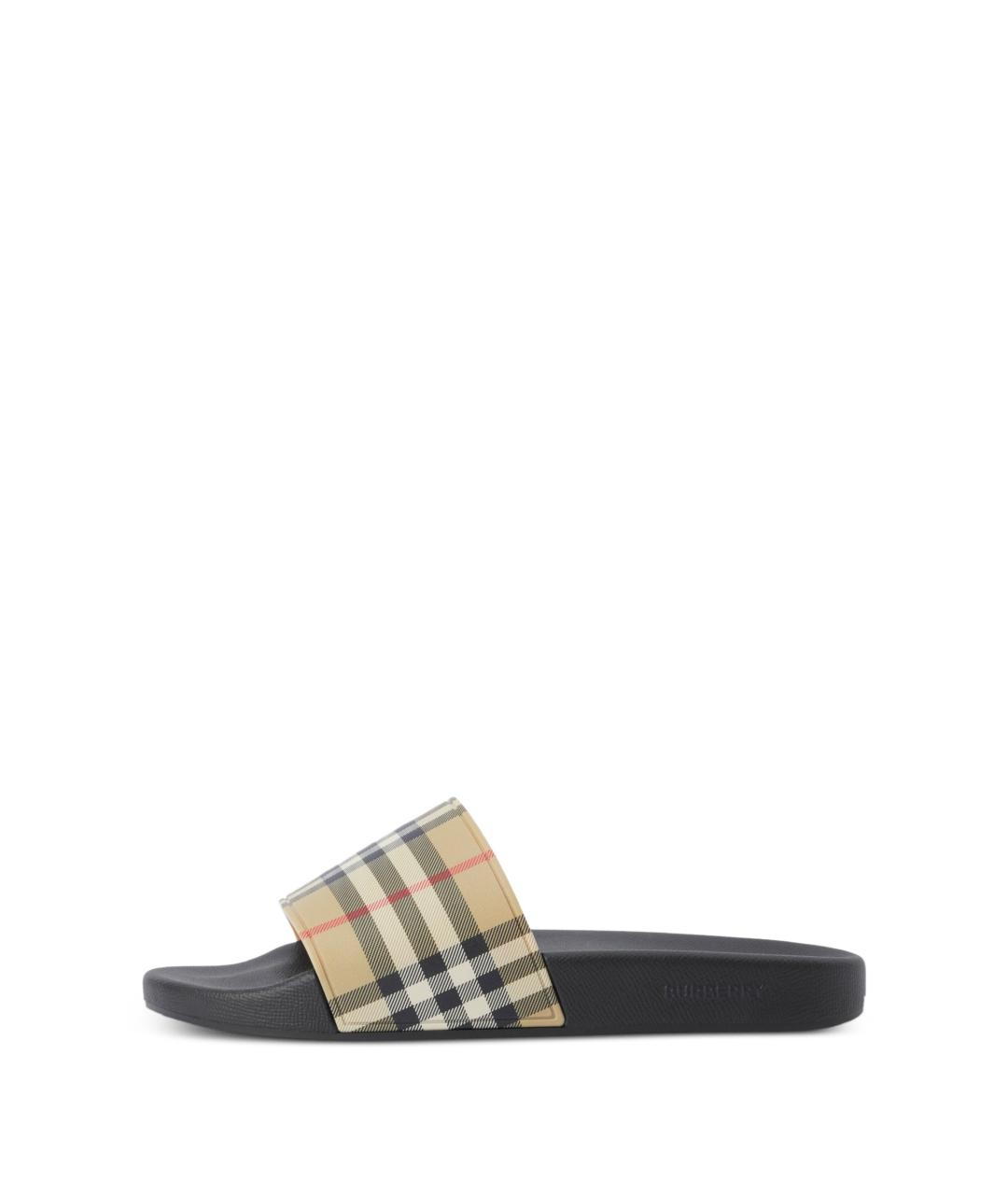 BURBERRY Мульти резиновые шлепанцы, фото 4