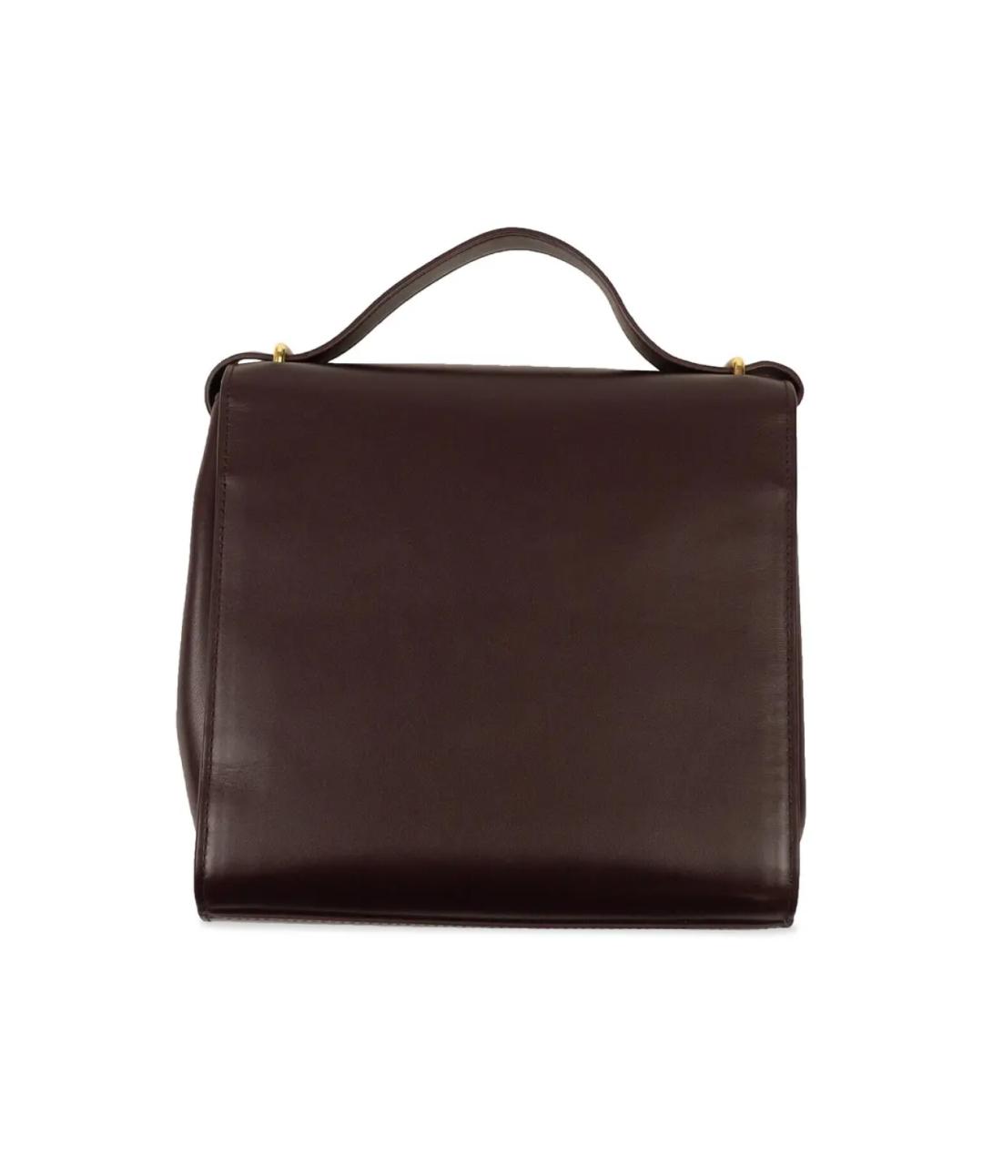 BOTTEGA VENETA Коричневая кожаная сумка с короткими ручками, фото 3