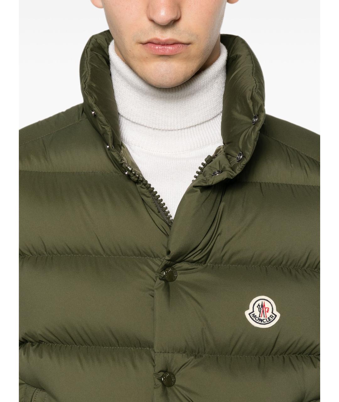 MONCLER Хаки полиамидовый жилет, фото 4