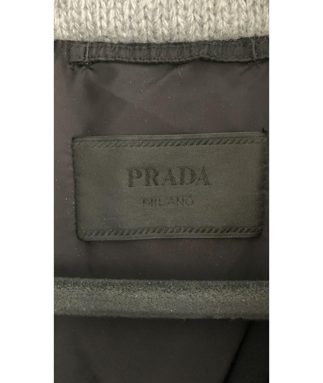 PRADA Антрацитовый шерстяной пуховик, фото 4