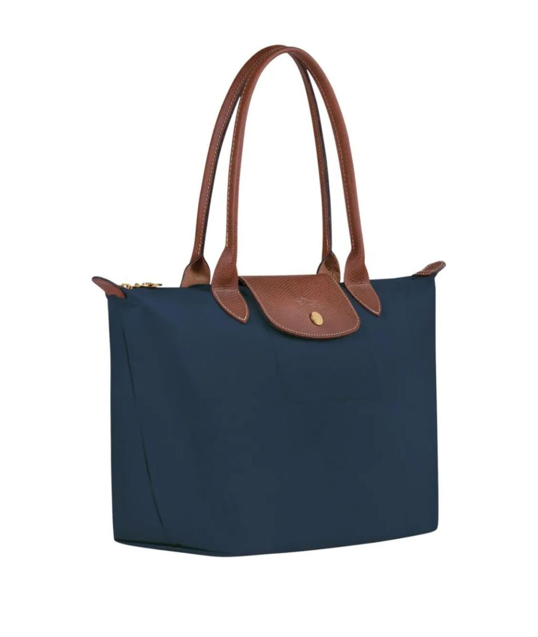 LONGCHAMP Темно-синяя тканевая сумка тоут, фото 4