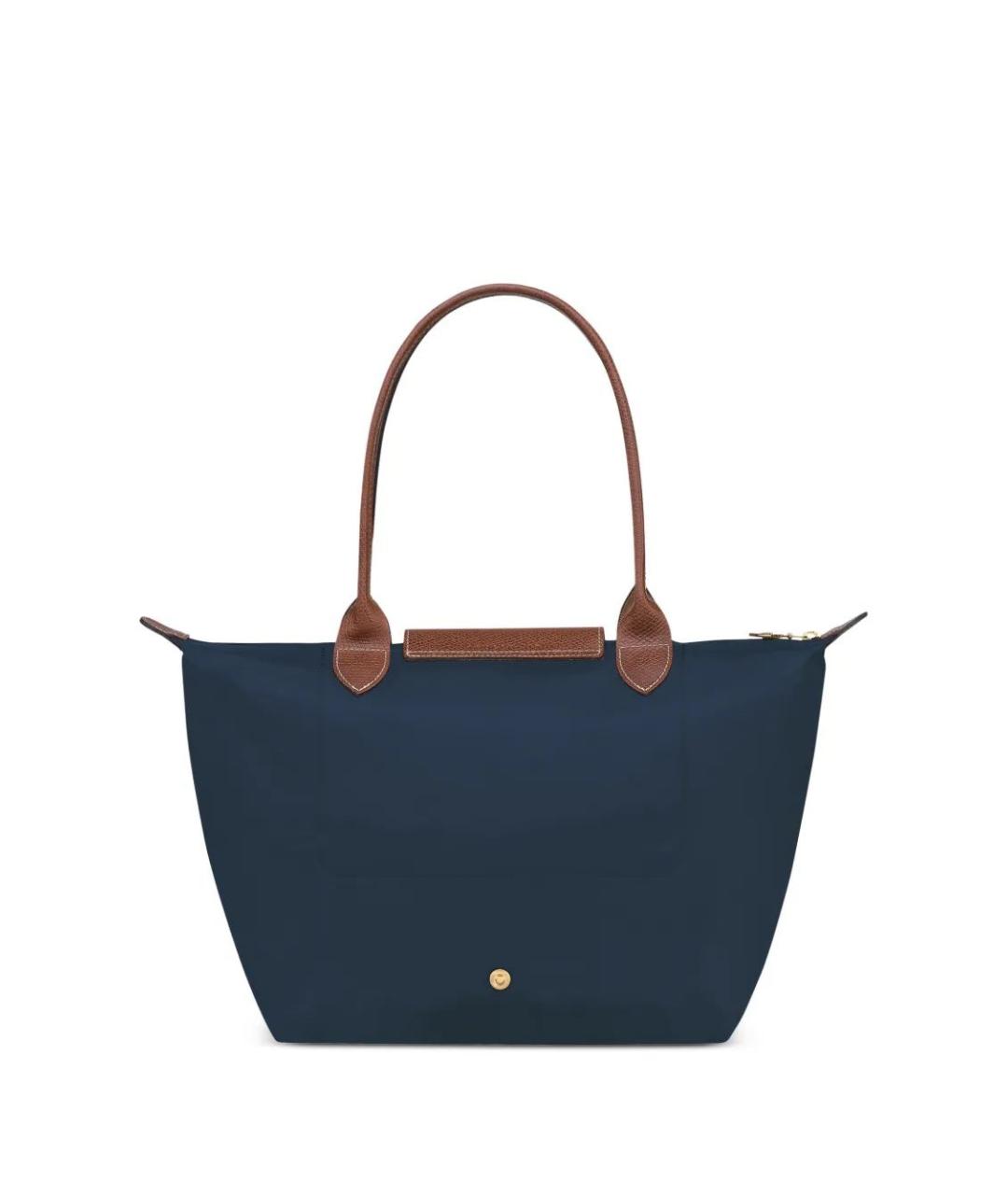 LONGCHAMP Темно-синяя тканевая сумка тоут, фото 3
