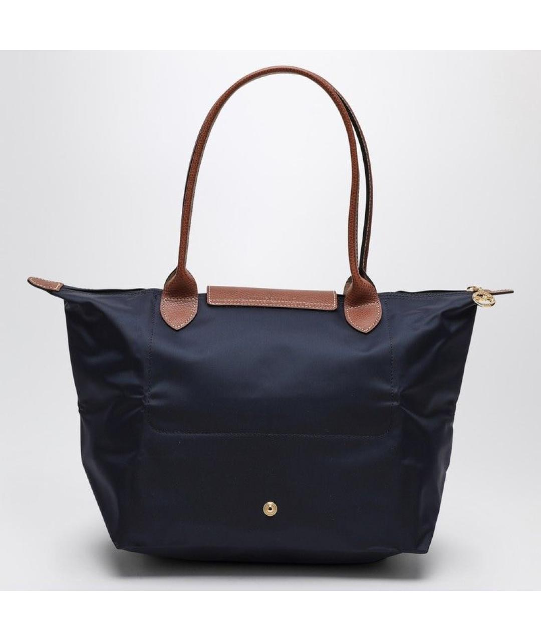 LONGCHAMP Темно-синяя тканевая сумка тоут, фото 2