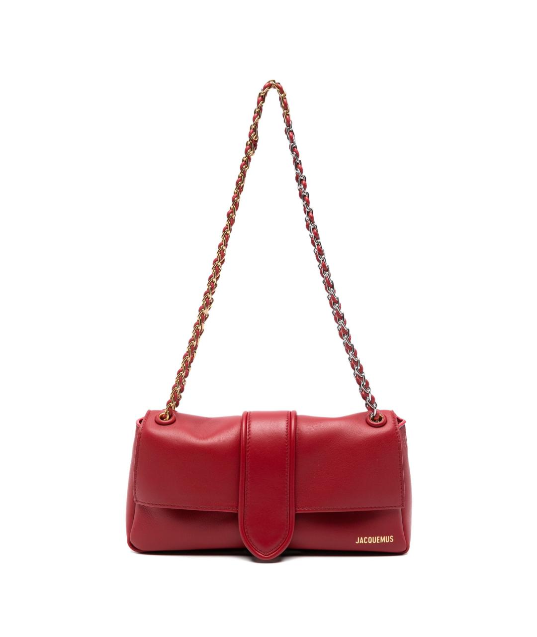 JACQUEMUS Красная кожаная сумка через плечо, фото 1