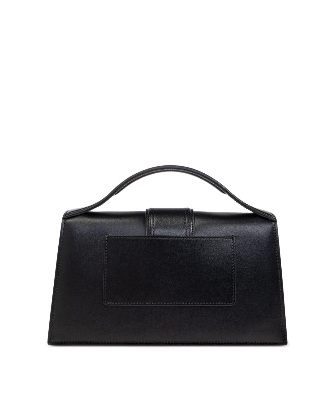 JACQUEMUS Черная кожаная сумка через плечо, фото 5