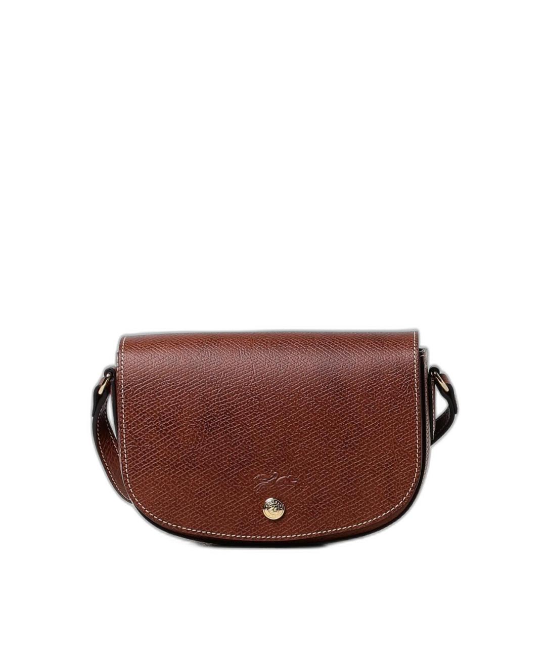 LONGCHAMP Коричневая кожаная сумка через плечо, фото 1