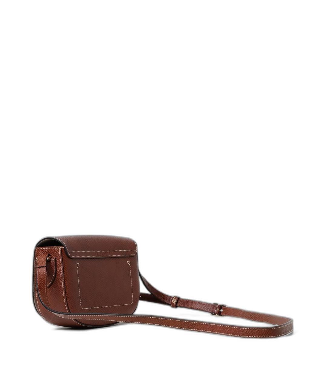 LONGCHAMP Коричневая кожаная сумка через плечо, фото 2