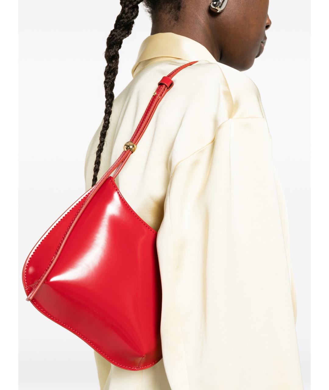JACQUEMUS Красная хлопковая сумка через плечо, фото 3