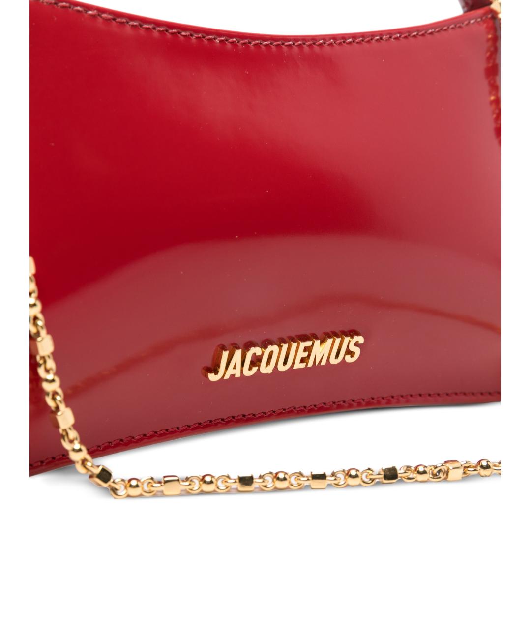 JACQUEMUS Красная кожаная сумка через плечо, фото 5