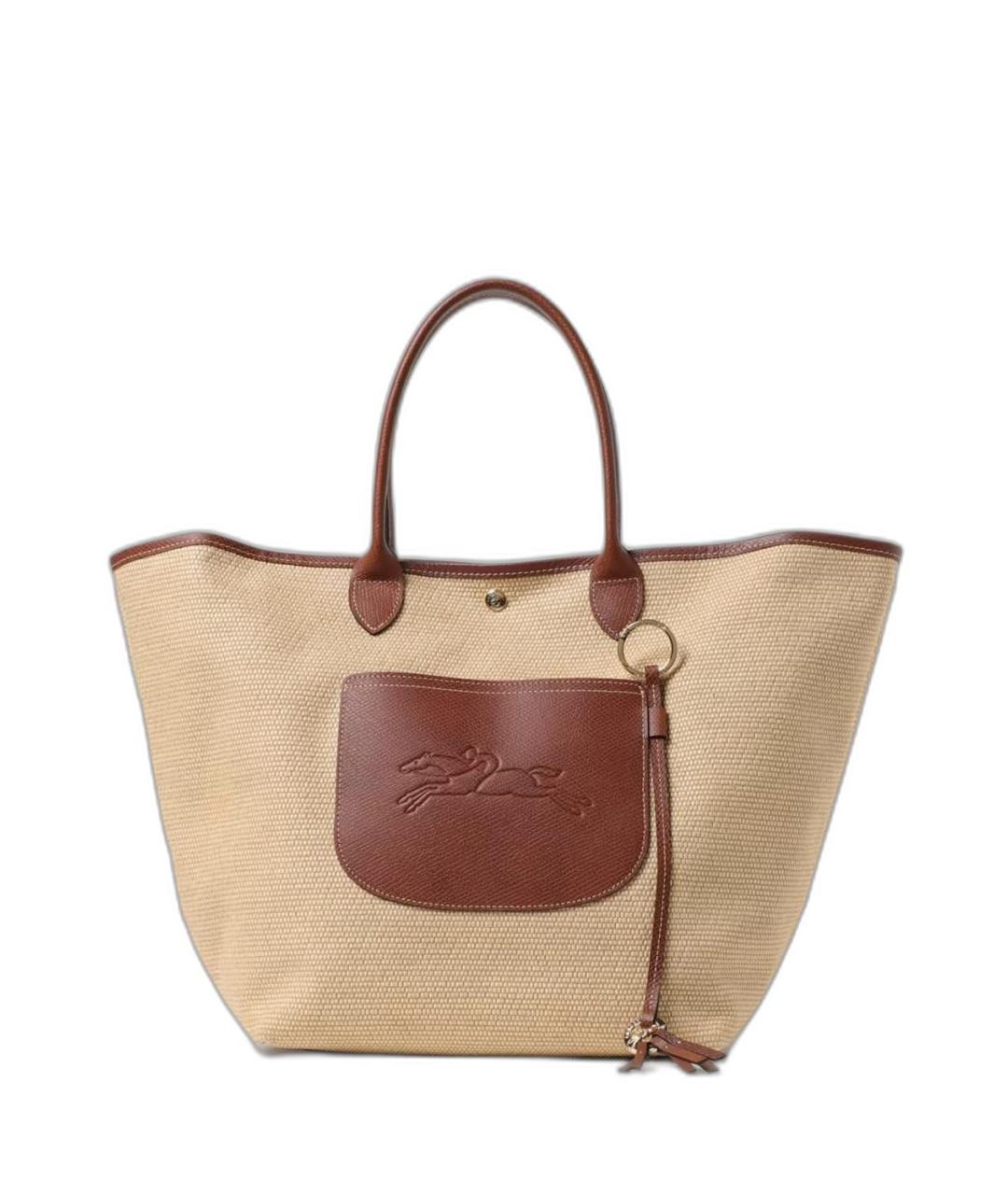 LONGCHAMP Коричневая хлопковая сумка через плечо, фото 1