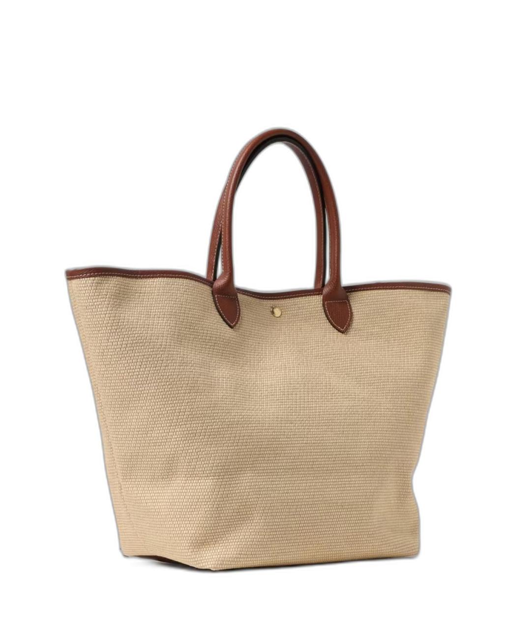 LONGCHAMP Коричневая хлопковая сумка через плечо, фото 4