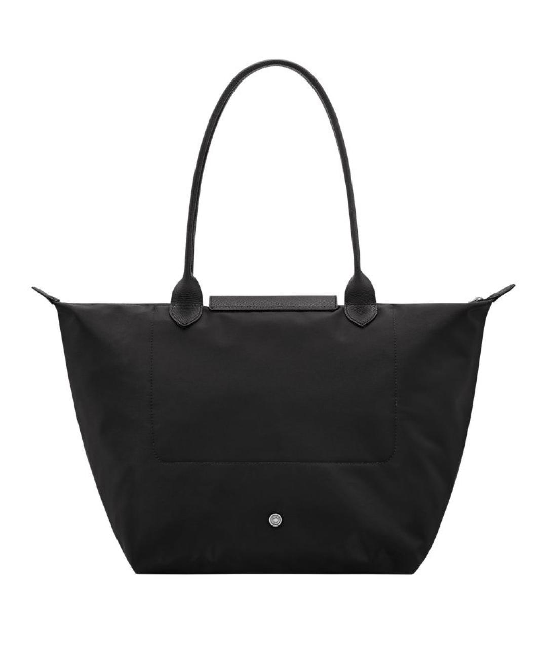 LONGCHAMP Черная кожаная сумка тоут, фото 3