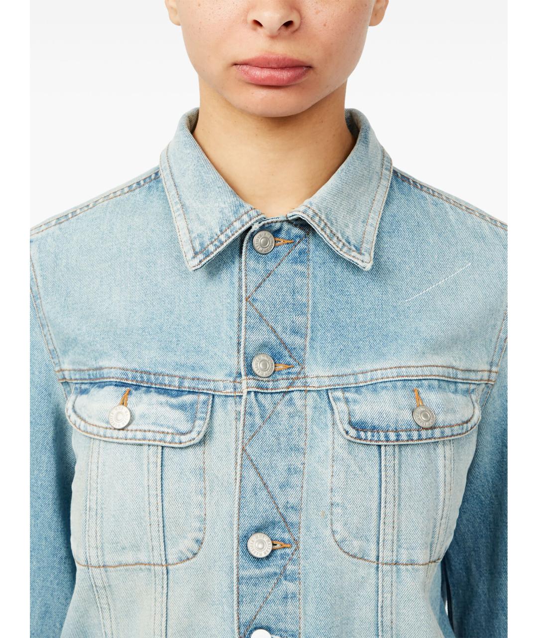 MM6 MAISON MARGIELA Синяя хлопковая куртка, фото 2
