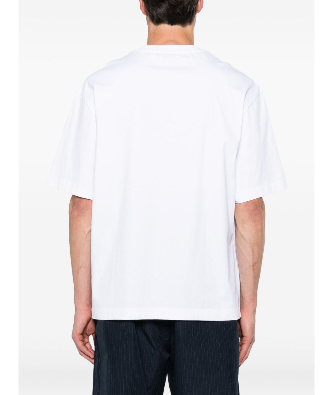 OFF-WHITE Белая хлопковая футболка, фото 3