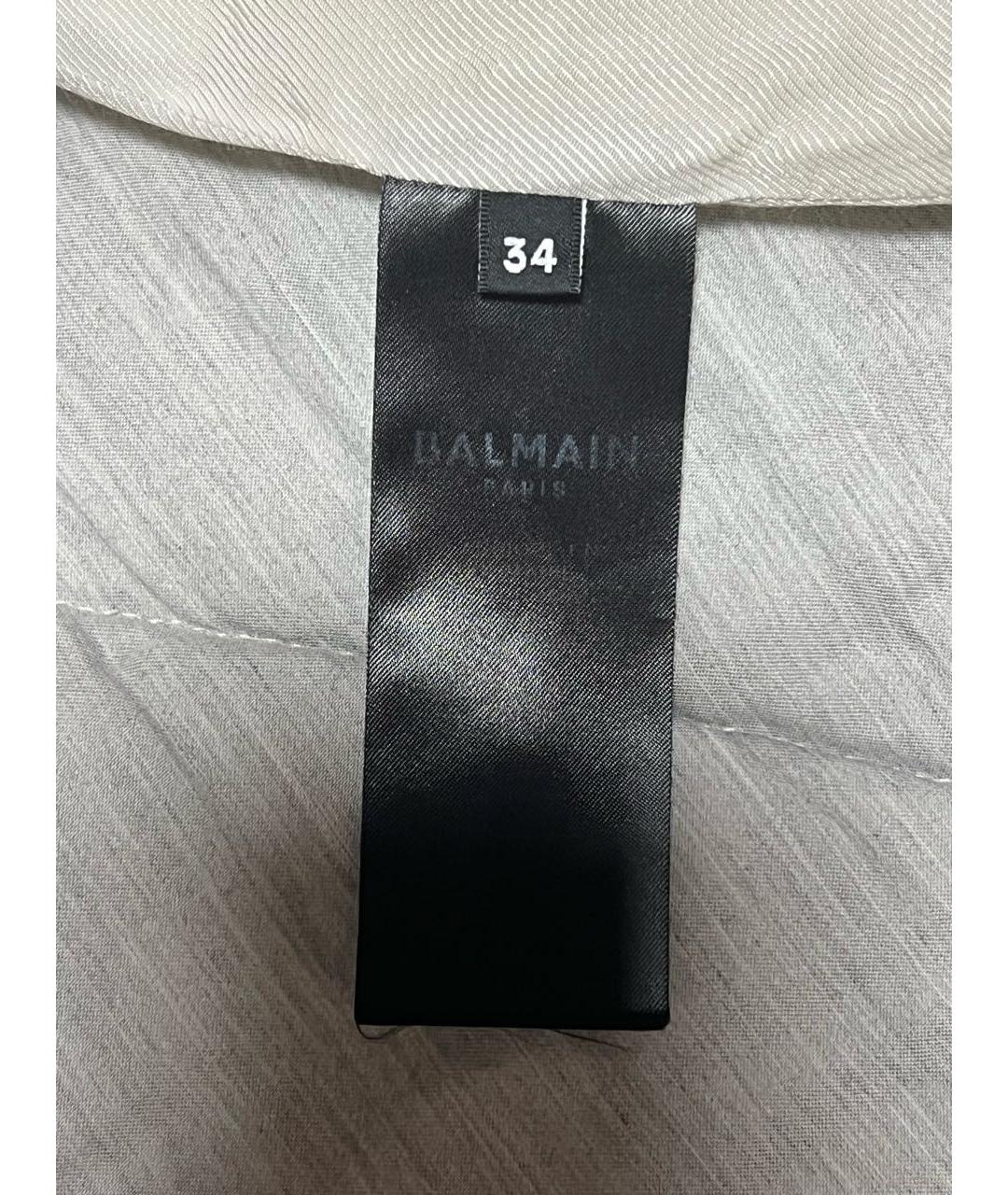 BALMAIN Бежевая вискозная юбка мини, фото 6