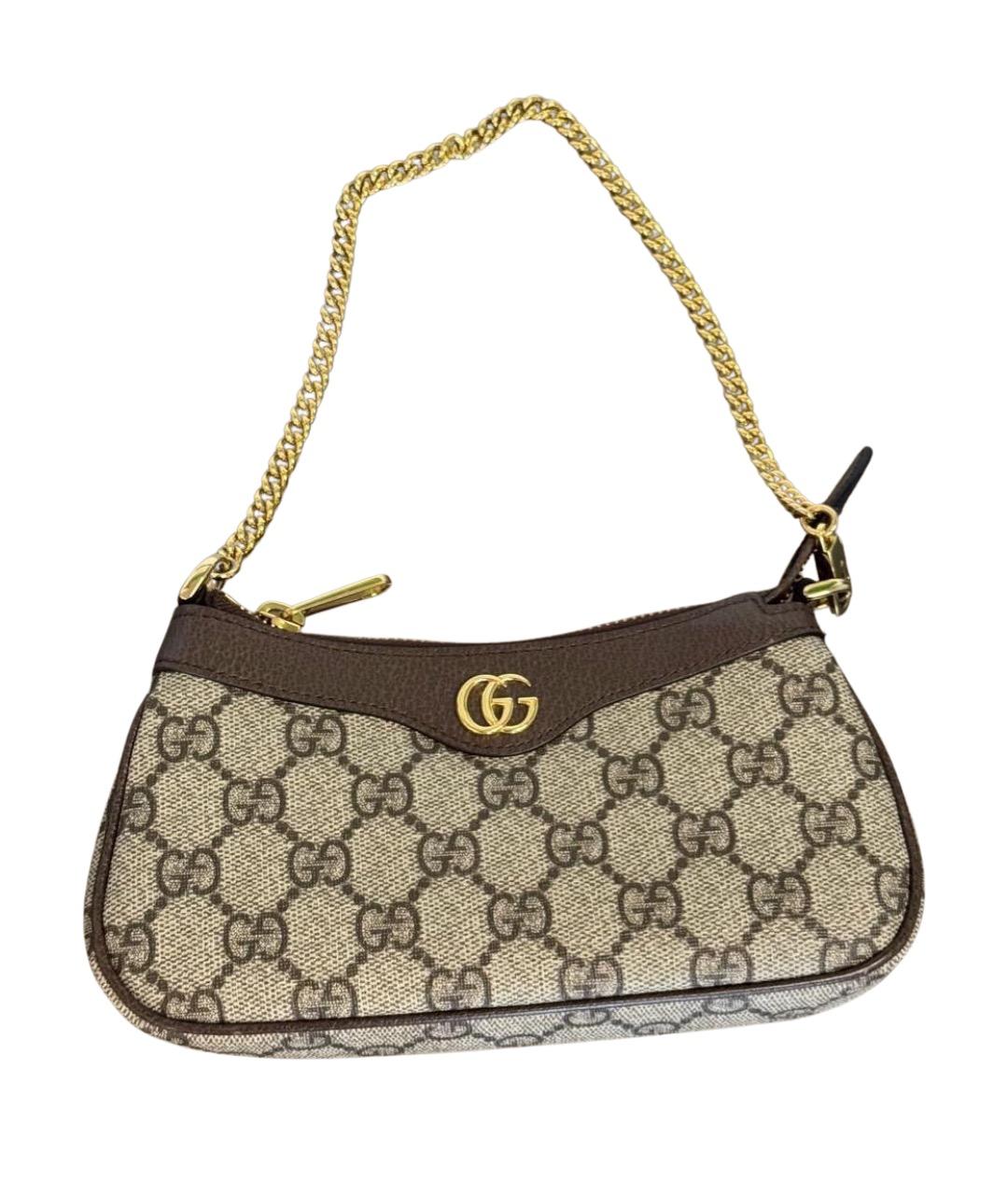 GUCCI Коричневая сумка с короткими ручками, фото 1