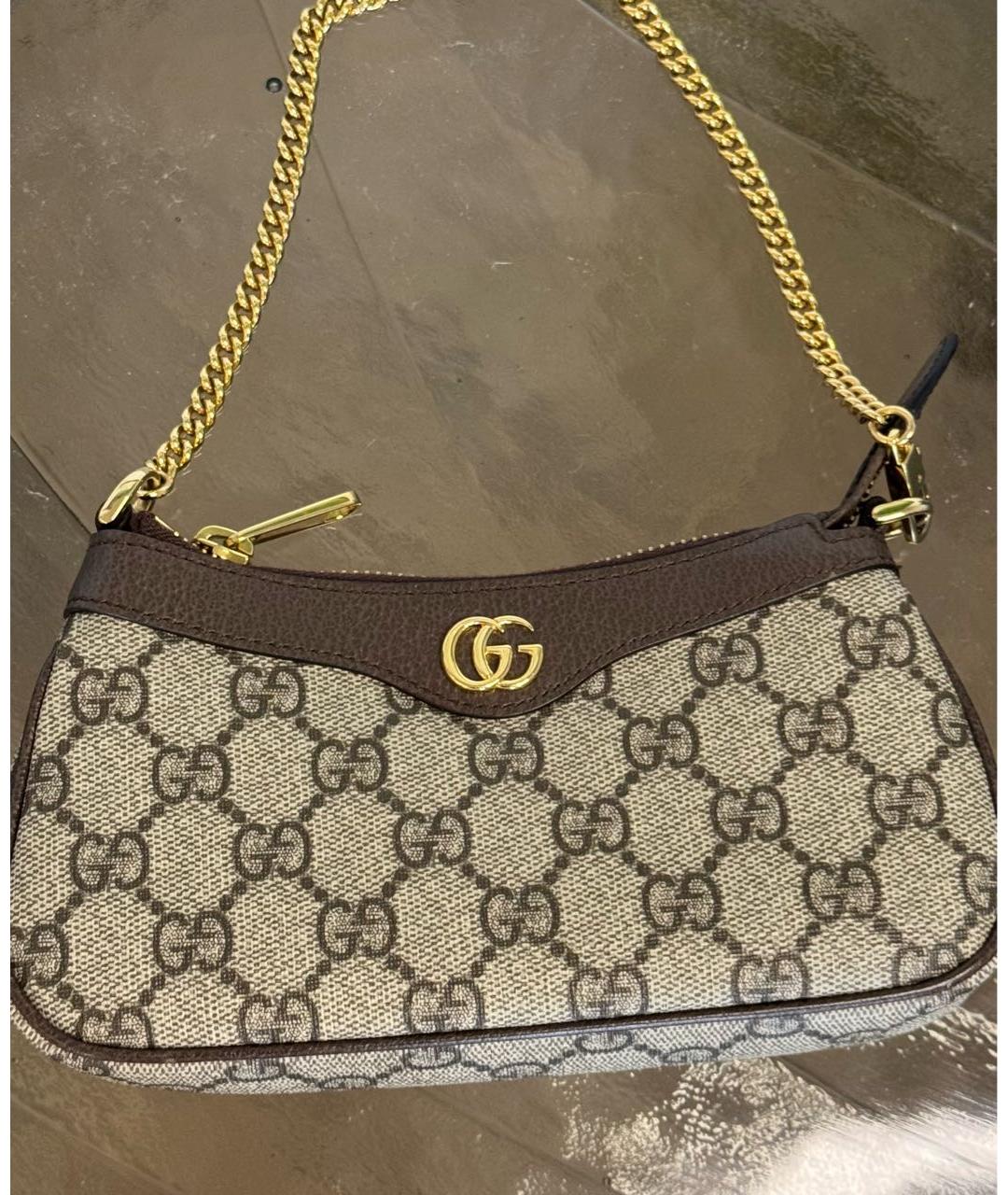 GUCCI Коричневая сумка с короткими ручками, фото 2